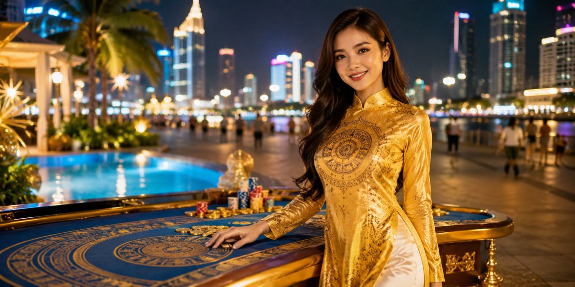Người dùng TP.HCM mặc áo dài theo dõi thông tin cá cược và giải thưởng trực tuyến