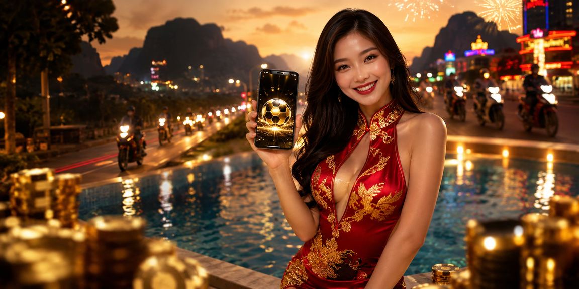 Người chơi tại Ninh Bình theo dõi kết quả cá cược bóng đá trên điện thoại vào buổi tối